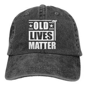 Funny Birthday Gifts Baseball Cap for 50th 60th 70th 80th Men Women, Old Lives Matter, Vintage Adjustable Washed Cotton Denim Hat for Grandma, Grandpa