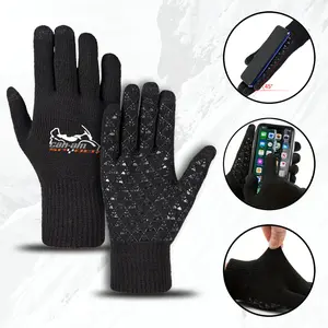 Black Snowmobile Printed Gloves NonSlip Warm Winter Accessories for Outdoor Sports Enthusiasts Ideal for Snowmobiling and Cold Weather Activities Perfect Gift for Winter Holidays Christmas Thanksgiving Ne
