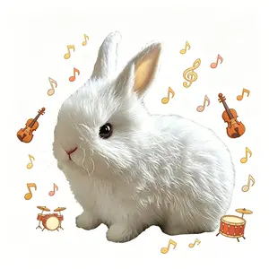 Easter Hopping Bunny Rabbit Interactive Electronic Pet Plush Bunny Toy with Sounds & Movements Walking Wiggle Ears Twitch Nose, Perfect Gift for Toddlers Kids Birthday