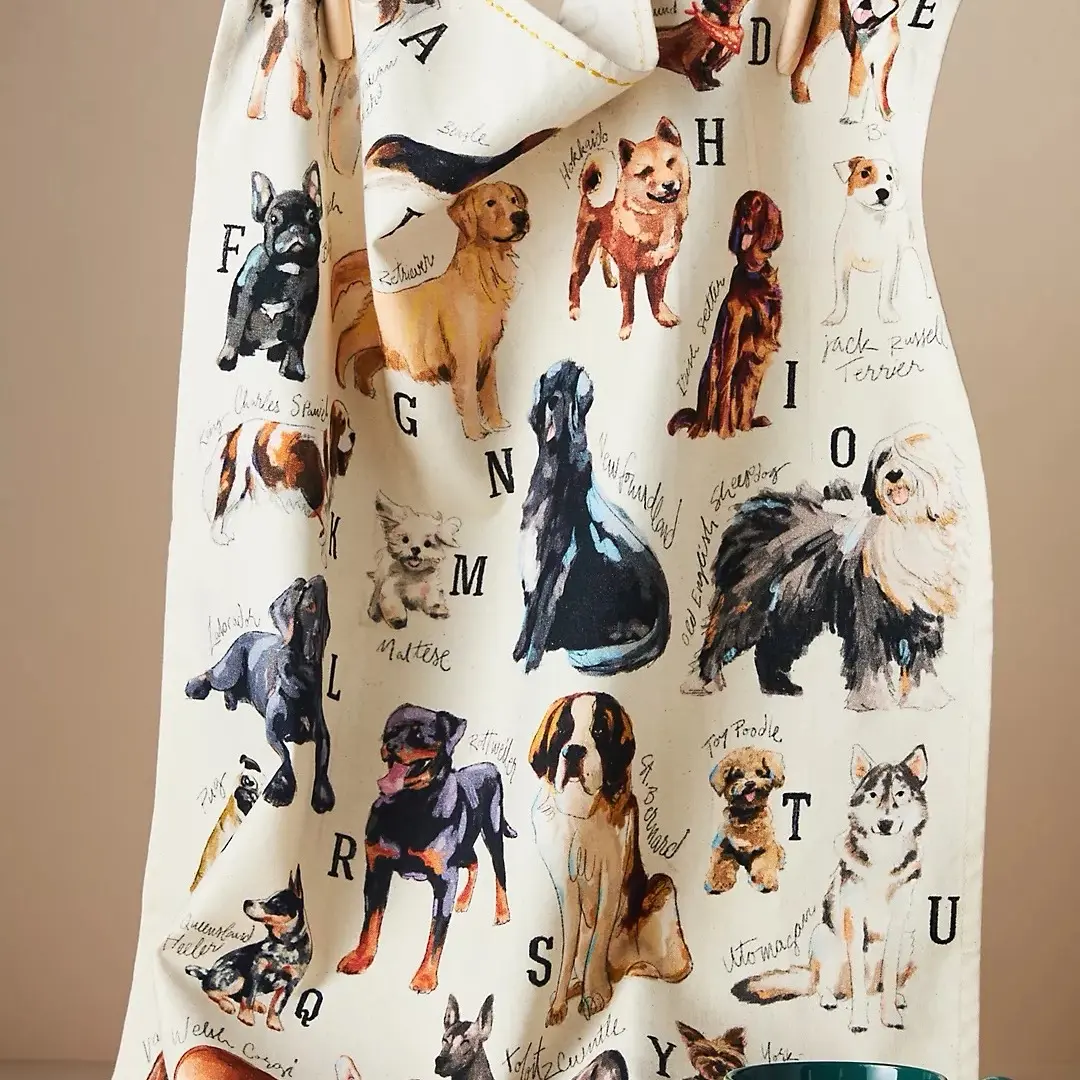 Dog Breeds A-Z Dish Towel 20% OFF ANTHROPOLOGIE