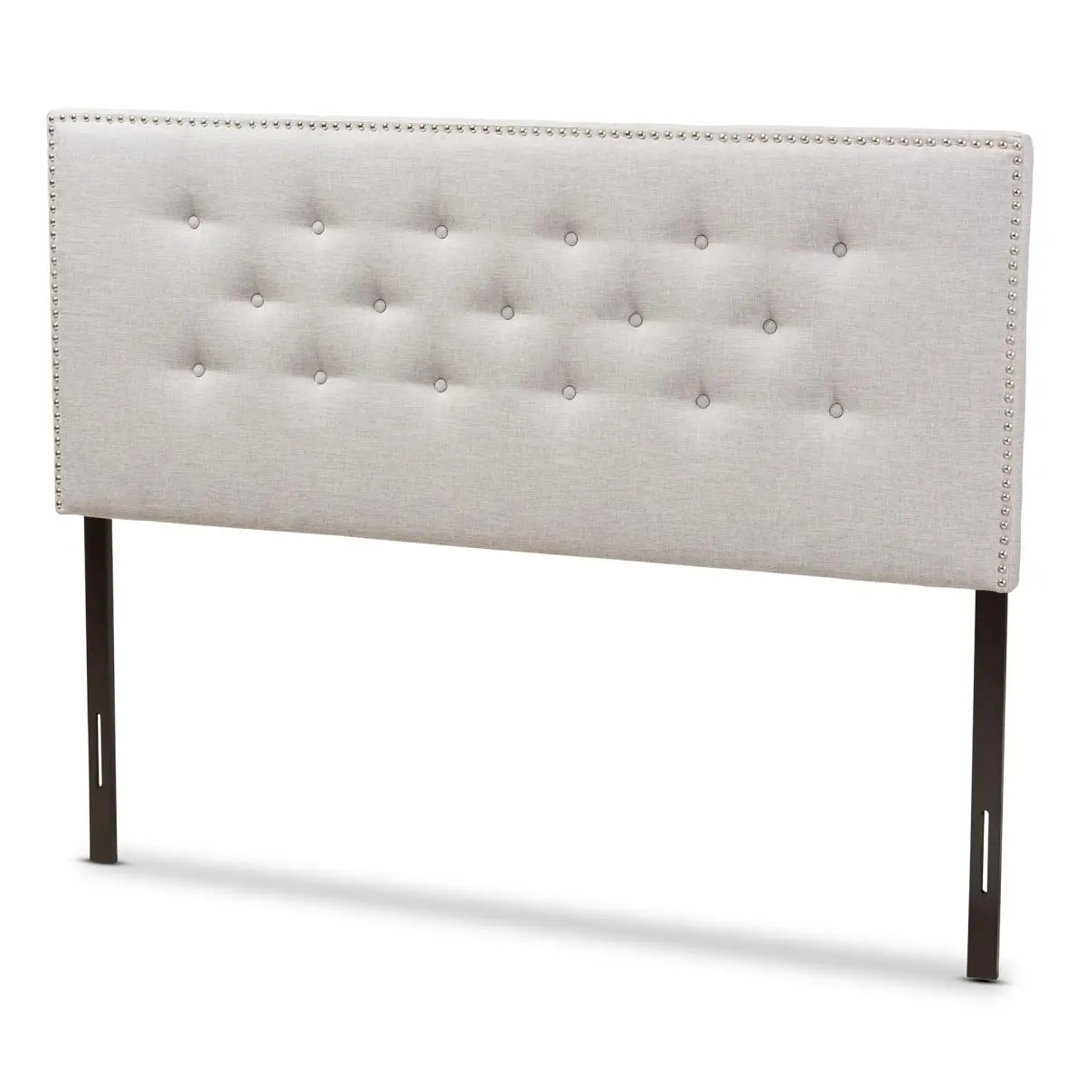 212 MAIN Windsor Fabric-Covered Queen Size Headboard, Greyish Beige, Contemporary Design, Plush Upholstered, Furniture-Style, Modern Tufted, Neutral, Model BBT6691-Greyish Beige-Queen HB-H1217-14, Fabric-Covered Headboards, Furniture-Style Headboards