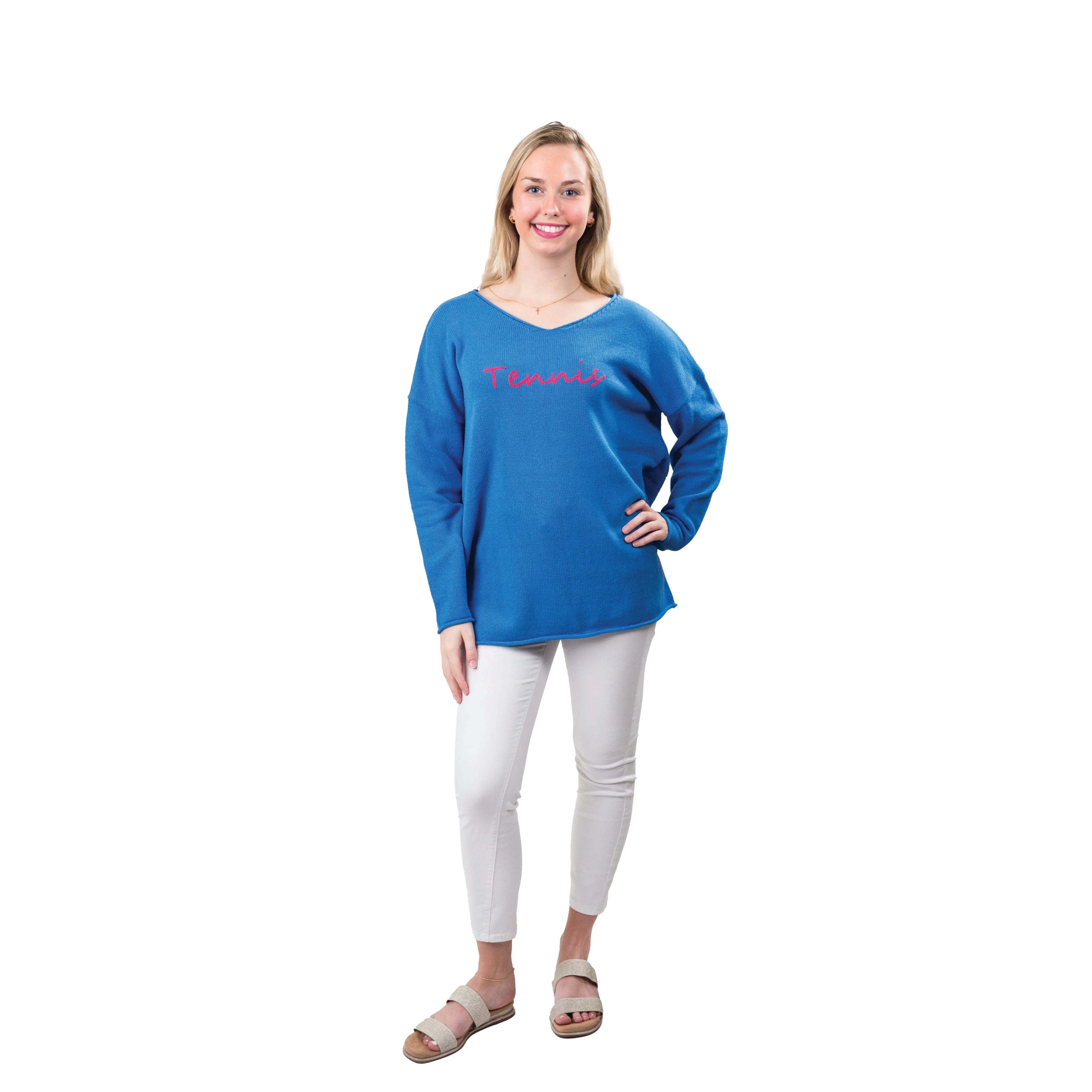 Elsie Sweater – Sporty Knit Sweater Tennis Designs