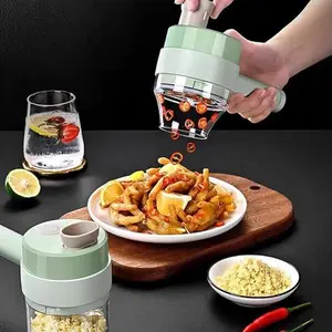 Electric Vegetable Chopper/Mini Food Processor/Food Slicer Hand-Held Grinder and Chopper 2-Purpose Kitchen Helper