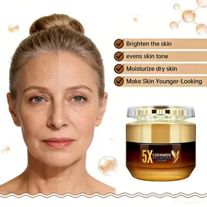 Ceramide Repair Anti-Wrinkle Face Cream, Deep Hydration, Fade Fine Lines, Improve Dark Circles, Gentle on Skin, 50g, Contains Ceramide, Centella, Ha