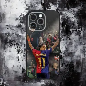 Brazil R-Raphinhas 11 Football Phone Case For iPhone 17 Air 16 15 14 13 12 11 Pro Max Plus,E,Mini,Soft Silicone Black Case