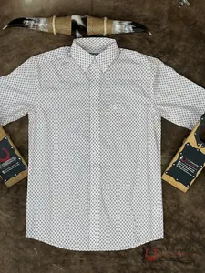 Wrangler Men's Classic Long Sleeve Shirt 5409 - Multi Color Striped Design, Relaxed Fit, Western Inspired Style