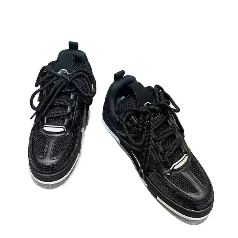 Couple High Quality Net Basketball Shoes Women Casual Sports Men Breathable Bread Retro And Fashionable Board Picture Color Footwear Boy
