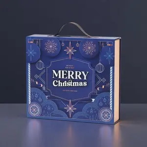1 Christmas Calendar Gift Box - No Power Required, 24 Days Countdown to Christmas, Gift Storage Box, Comes with "Merry Christmas" Banner - Suitable for Christmas, New Year Decoration, Holiday Decoration, Essential for Home Decoration