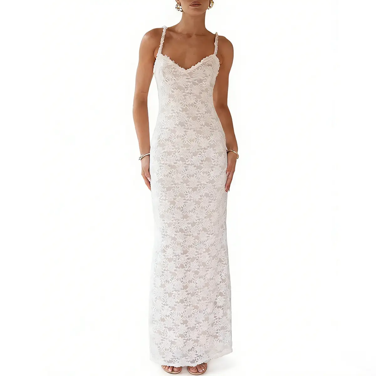 Aprilake Women's Lace Floral Sweetheart V Neck Micro Frill Trim Straps Sleeveless Bodycon Stretchy Long Maxi Cocktail Party Dress - TikTok Shop Aprilake Women's Lace Floral Sweetheart V Neck Micro Frill Trim Straps Sleeveless Bodycon Stretchy Long Maxi Cocktail Party Dress - TikTok Shop