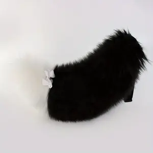 Fox Color-blocked Animal Tail + Bow Hairpin|Polyester|Cosplay Prop, for Taking Phos at Comic Conventions/Christmas and Halloween Costumes