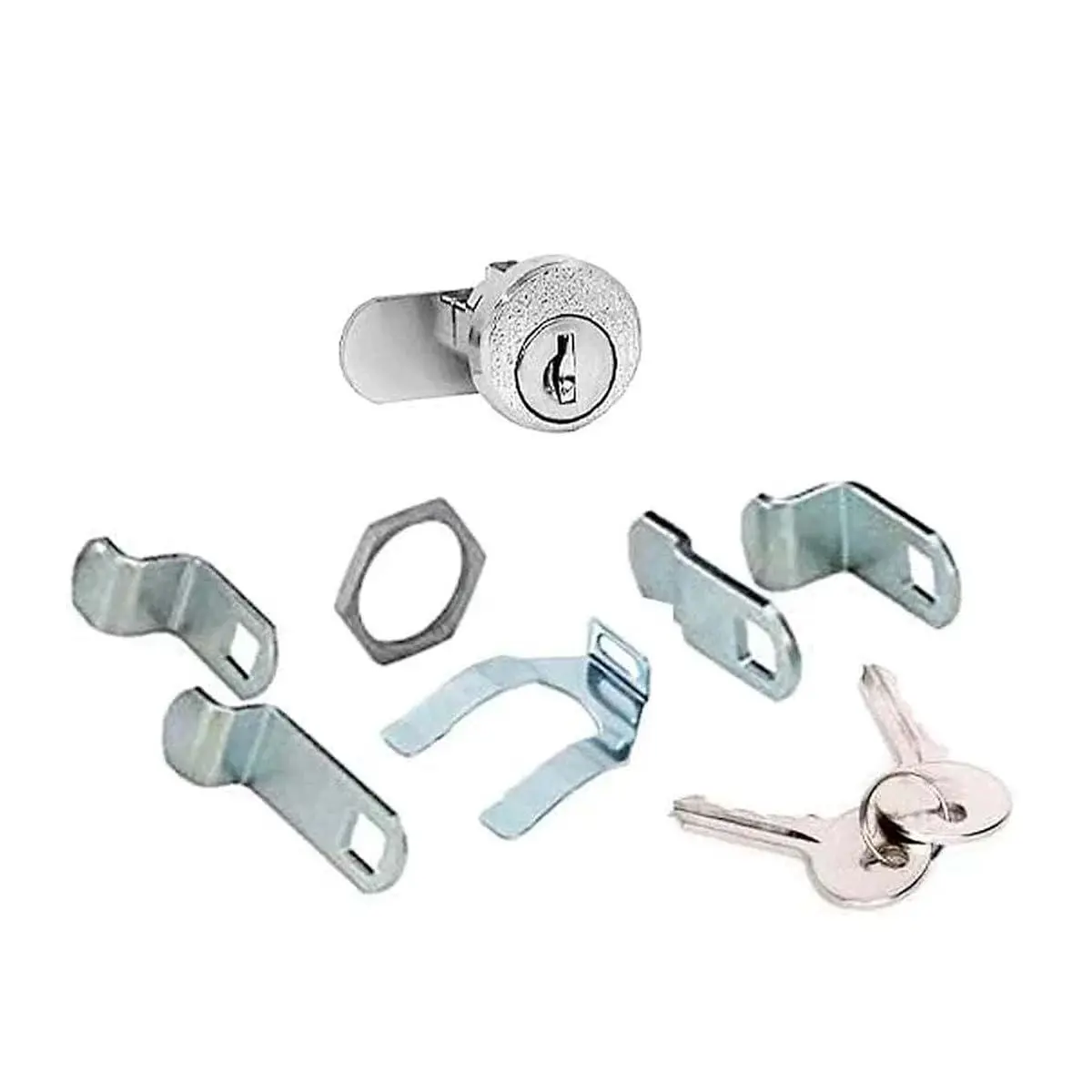 Universal Mailbox Lock Replacement Kit with Threaded Body – Includes 5 Interchangeable Cam Adaptors, High Security Cylinder Lock with 2 Keys for Mailbox, Toolbox & Cabinet