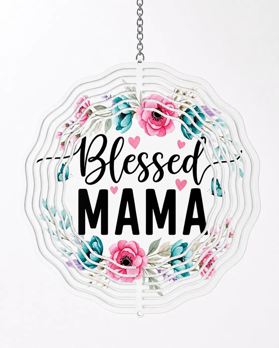 3D Effect Floral Wind Spinner - Hanging Garden Decor for Decks, Thoughtful Mother’s Day Gift for Moms, Home & Garden Supplies