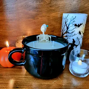 Skeletal Bath Toasted Marshmallow - Scented  Soy Candle, 16oz #spooky #skeletoncandle #Halloween
