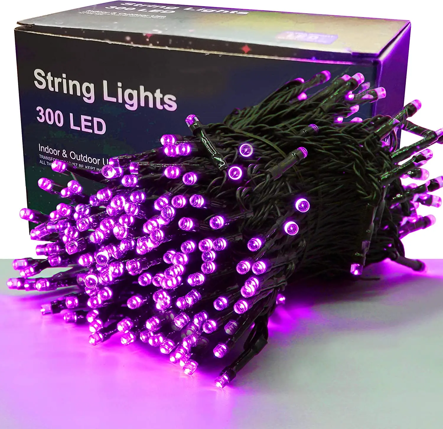 300 LED Halloween Lights, 98.5FT Halloween String Lights with 8 Lighting Modes, Waterproof & Connectable Mini Light, Plug in for Indoor Outdoor Holiday Christmas Party Bedroom Decorations (Purple) LJLNION