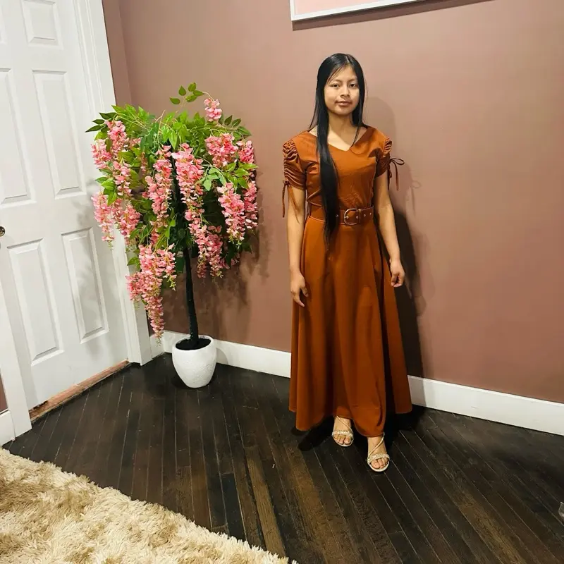 Ruffle long sleeve dress brown plus - TikTok Shop Ruffle long sleeve dress brown plus - TikTok Shop