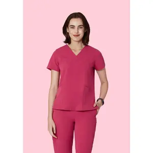 6 Pocket Top Deep Magenta