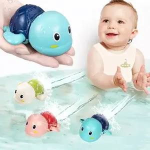 Baby Bath Toys Bathing Cute Swimming Turtle Whale Pool Beach Classic Chain Clockwork Water Toy For Kids Water Playing Toys Sensory
