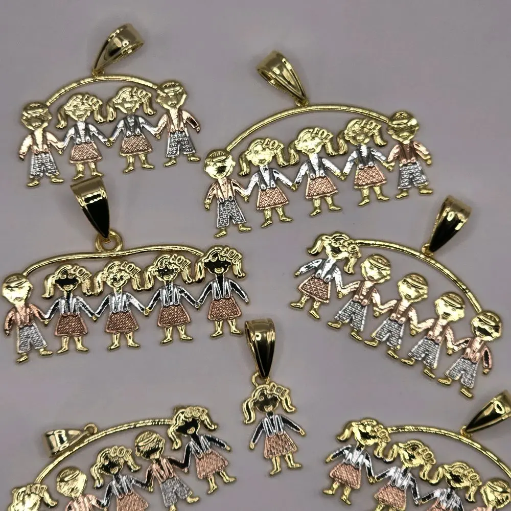 Tricolor Boys and Girls Pendant - Design Variety 1-5, Colorful Charm, Chain Not Included, Selection of Tricolor Pendants for Boys and Girls Tricolor Boys and Girls Pendant - Design Variety 1-5, Colorful Charm, Chain Not Included, Selection of Tricolor Pendants for Boys and Girls