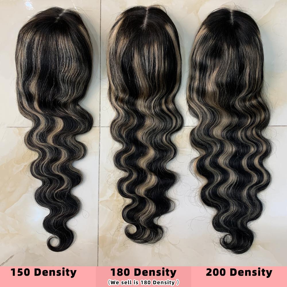 12A Blonde Highlight Wig Human Hair 13X4 13x6 Body Wave Lace Frontal Human Hair Wigs Pre plucked 180% Density  Pre-Plucked Transparent Lace Frontal Human Hair for Women SpringStatements