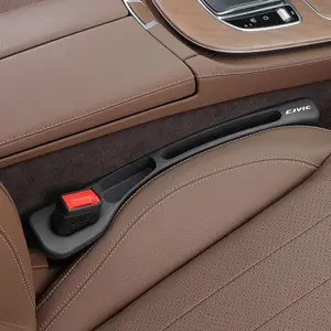 2PCS Car Seat Gap Filler Side Seam Leak-proof Strip Protector Holder Accessories For Honda Civic Logo