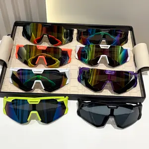 Unique large-frame cycling glasses, outdoor sports goggles for men and women, fashionable mountaineering windproof and sandproof sunglasses