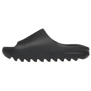 YEEZY YS 01 Round-Toe Flat Sandals Unisex Black Comfortable Footwear for Everyday Wear - Shoe