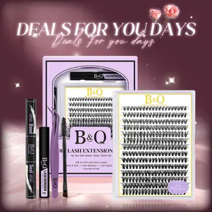 30D+40D Kit l B&Q 280pcs Individual Natural Look Clusters for DIY Eyelashes Extension, Waterproof Long Lasting Beginner Friendly Fake Lashes Stacking Makeup Gift Cosmetic #tiktokshopmemorialday #dealsforyoudays