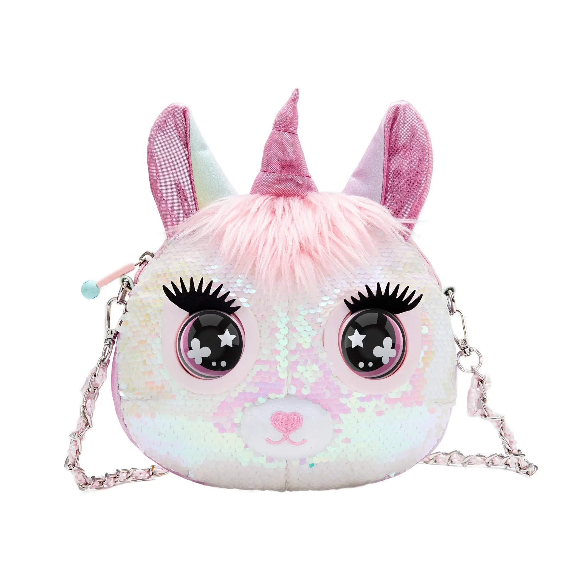 Beling Bag Sparkly Unicorn Backpack – with Fun Googly Eyes, Adjustable Straps (B...