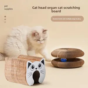 Oversized Cat Claw Design Bestselling Accordion Cat Scratcher, Durable Ball Toy for Cats to Explore and Play