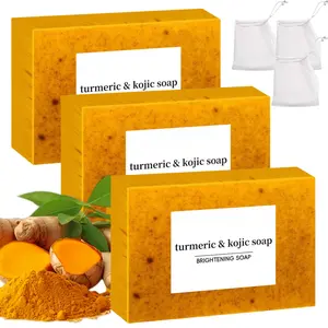 Lemon Turmeric Kojic Acid Soap, Turmeric Soap Bar, Turmeric & Kojic Acid, DarkSpot Remover, Kojic Acid Soap, Soap Body Care Body Wash Lemon Flawless Organic