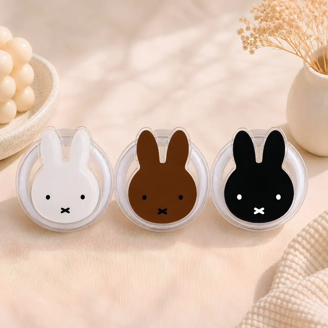 Bunny Rabbit Phone Grip, Miffy-Style Phone Holder, Cute Kawaii Acrylic Phone Accessory, Protective Grip, Bag Charm Style Holder, Kindle Stand