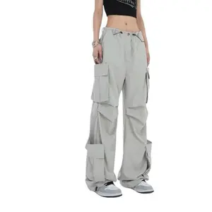 LOTUCY Women's Parachute Cargo Pants with 6 Pockets Quick Dry Lightweight Waterproof Baggy Joggers Casual Plus Size Outdoors High-Quality Viscose Polyester Fabric Y2K Style Comfortable for All-Day Wear