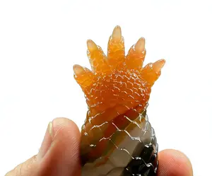 Hand-Carved Natural Agate Dragon Claw Pendant, Master Artisan Crafted, Evil Warding & Good Luck Talisman for Daily Wear