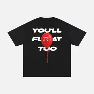 IT Pennywise T-Shirt, Retro "Wanna Float?" Red Balloon Graphic Tee, Unisex Fit for Horror Fans, Great Gift for IT Movie & Stephen King Classic Lovers