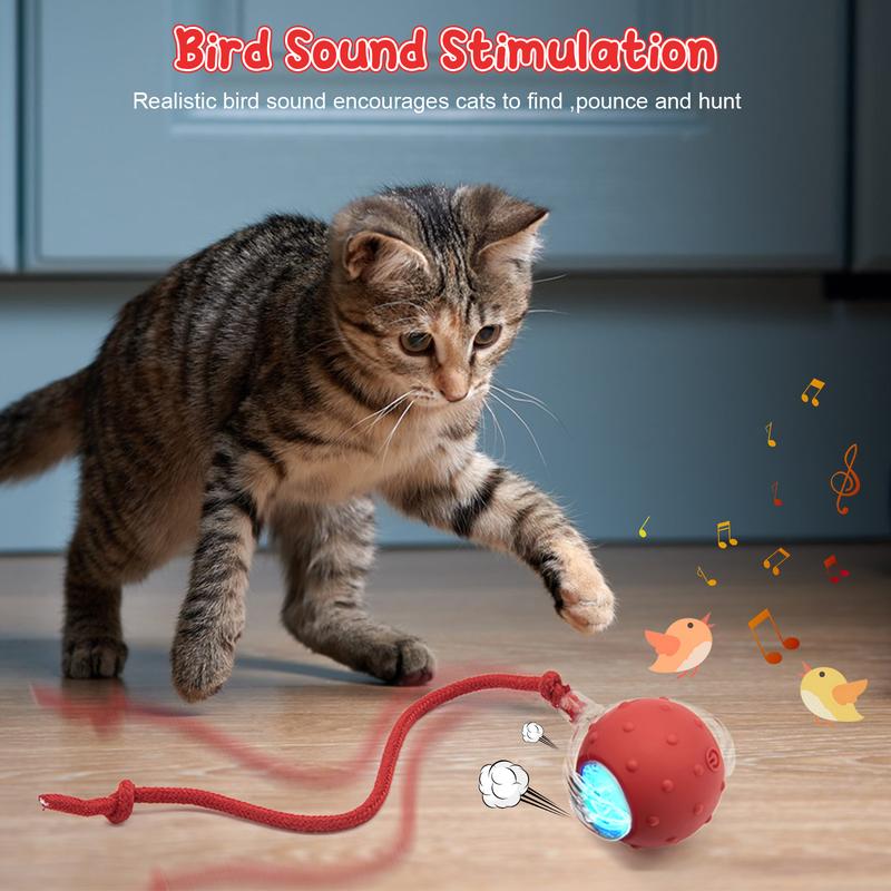 SPOVEN Cat&Small dog Toy - Interactive USB Rechargeable  Ball Toy on Rug , Anti-Depression Fun Gift for Cats & Dogs