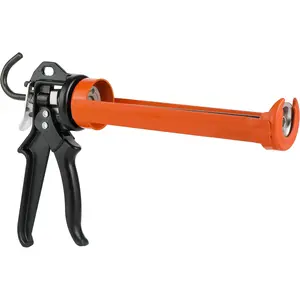 24:1 High Thrust Ratio Caulking Gun, Heavy Duty No-Drip Silicone Caulk Gun, Handheld Orange Caulking Tool for Precise Application, Dripless Sealant Gun
