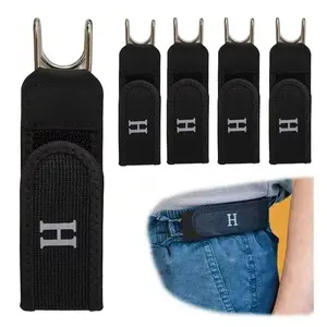 2 Pcs No Buckle Elastic Stretch Lazy Belts for Men and Women, Comfortable Invisible Belts for Jeans Pants,Comfortable and Easy To Use Hanging