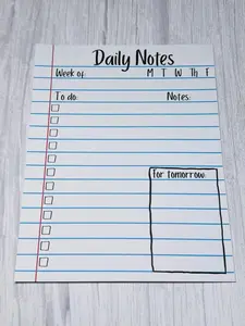 Daily Notes Notepad | To-Do List & Planner Pad
