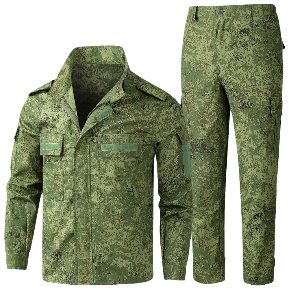 Men's Tactical Russian Camouflage Clothing Set - Durable All-Season Uniform with Water-Resistant, Quick-Drying Fabric for Outdoor Training, Menswear