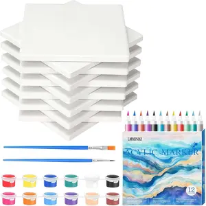 10 PCS Ceramic Tile White Coasters to Paint your Own Christmas Decorations Ceramic Unglazed DIY Art Craft Ready to Paint Ceramics Decorations 4x4in for Adults