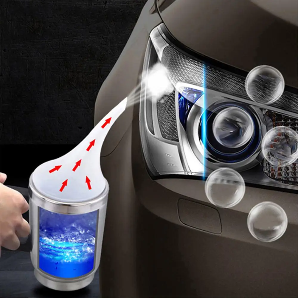 Car Headlight Restoration Tool Kit, Anti-Fog Coating Liquid, Crack Repair Fluid, Scratch Removal Solution, Stainless Steel Material