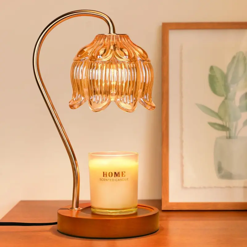 Candle Warmer Lamp with Timer Dimmer Adjustable Height for New Home Bedroom, Mothers Day Christmas Gifts, Vintage Home Decor for Scented Jar