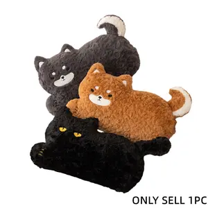 Nori Plush Pillow, Multicolor Cat Husky Shiba Inu Soft Sofa Cushion, Indoor Decor Gift, Sleep Companion, Birthday Present, Holiday Gift