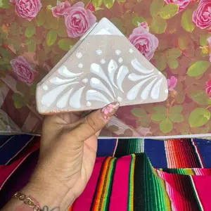 Napkin Cielito Lindo Color Blanco Arena - Decorative Napkin with White and Sand Color Design