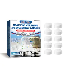 Jue-Fish Kitchen Cleaning Effervescent Tablet, Kitchen Range Hood Stove Heavy Oil Dirt Stains Clean Effervescent Tablet