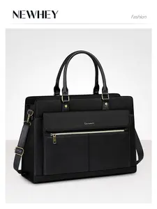 Laptop Bags Handbags for Women 15.6 Inch PU Leather Large Tote Bag Work Bag with Clutch Bag Designer Women's Bags Ladies Laptop Handbag for School Zipper