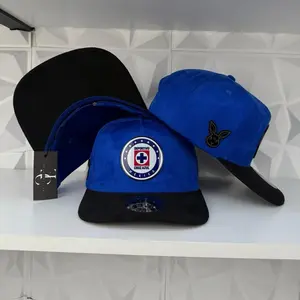 Cruz azul SnapBack hat-blue/black suede