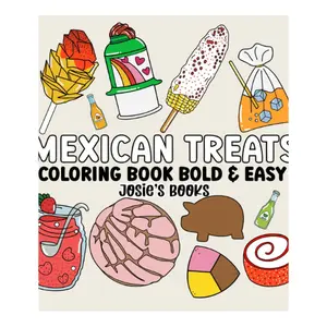 Mexican Treats Coloring Book Bold and Easy Paperback – April 21, 2024