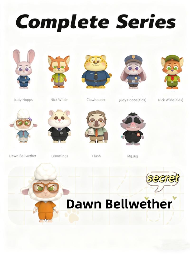 Disney Zootopia Series Daily Life Dress-Up Blind Box Ornament For Display & Collection,Exquisite Detailing,Multiple Dress-Up Styles,Mini Collectible Size,Holiday & Holiday Haul