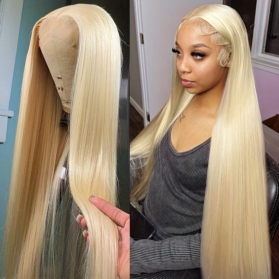 Bling Hair Brazilian 180 Density 613 Blonde 13x6 Lace Frontal Wigs HD Human Hair Wigs For Women 13x4 Transparent Lace Frontal Pre pucked Straight Human Hair Wigs On Sales Bling Hair Brazilian 180 Density 613 Blonde 13x6 Lace Frontal Wigs HD Human Hair Wigs For Women 13x4 Transparent Lace Frontal Pre pucked Straight Human Hair Wigs On Sales